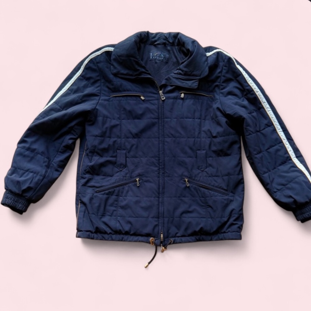 Bogner black Puffer ski Jacket with Light Stripes